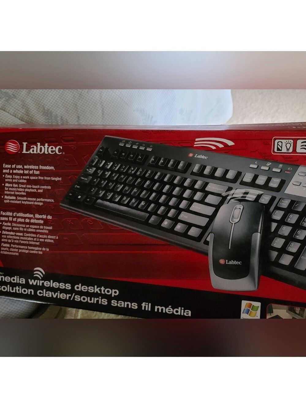 Labtec Wireless Desktop Keyboard & Mouse Set - Spill Resistant